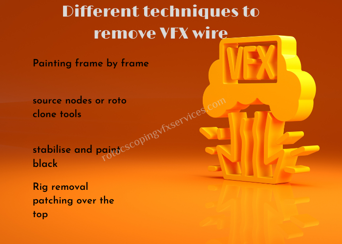 Different techniques to remove VFX wire